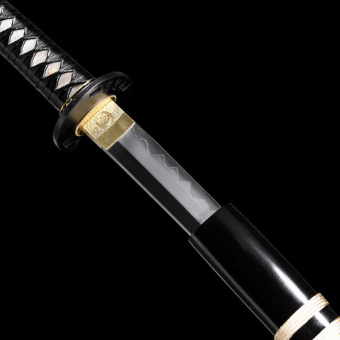 Black Plain Saya of Kill Bill Samurai Katana, Minimalist Design