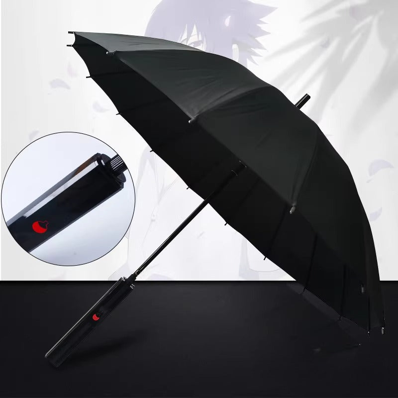 Kusanagi-no-Tsurugi Black Sword Umbrella | 16-Rib Anime Katana 
