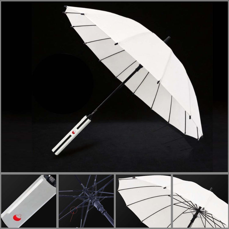 Kusanagi-no-Tsurugi White 16-Rib Anime Sword Umbrella 