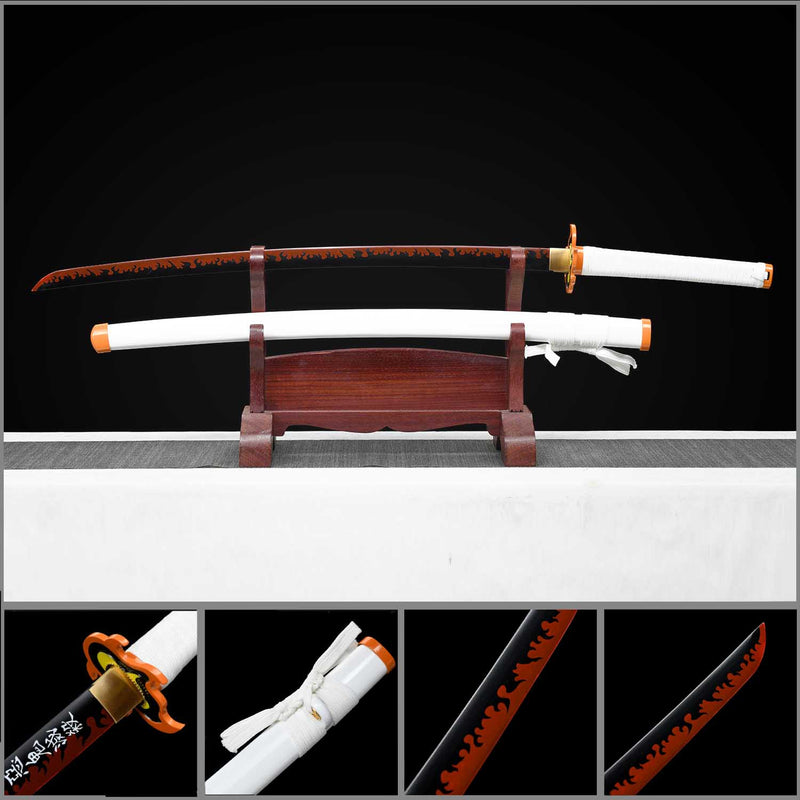 Kyojuro Rengoku Nichirin Sword Handmade Demon Slayer Katana 1095 Steel 