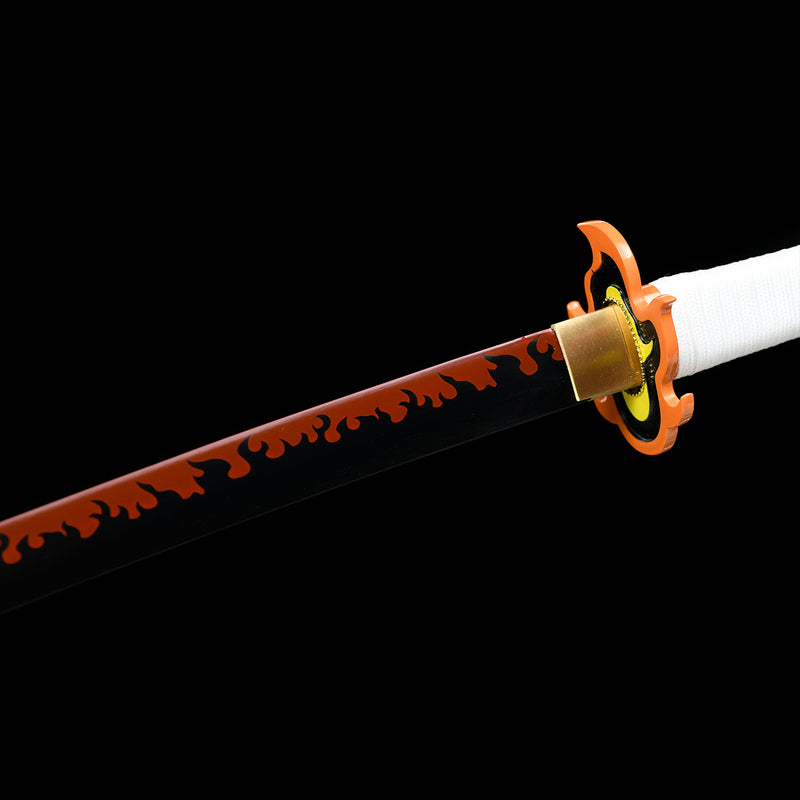 Kyojuro Rengoku Nichirin Sword Handmade Demon Slayer Katana 1095 Steel 