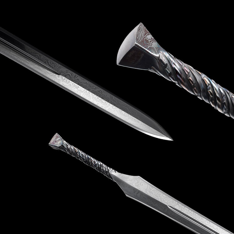 Hand Forged European Spear Sword – Folded Steel Full Tang 