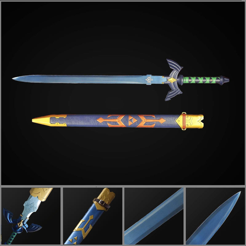 Legend of Zelda Master Sword 1:1 Metal Replica with Scabbard Cosplay 