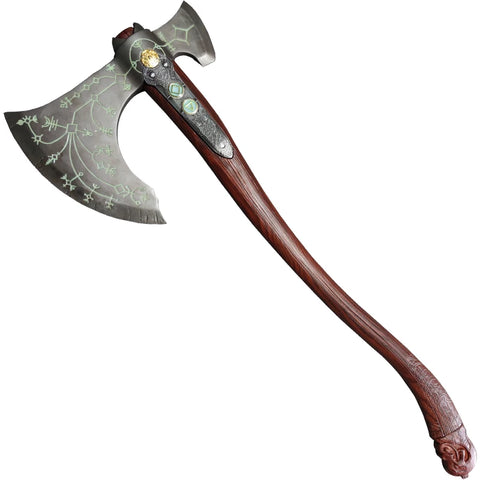 full metal craftsmanship detail of Kratos axe high quality replica
