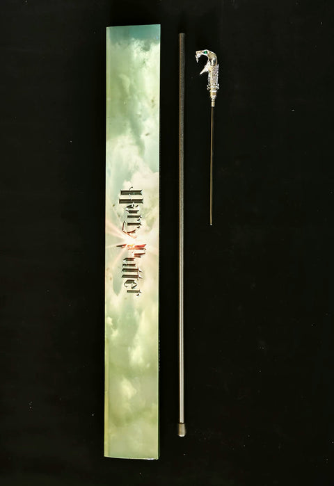 Lucius Malfoy wizard cane wand metal movie prop Harry Potter collectible

中文注释：