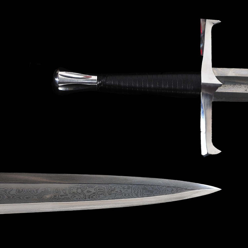 Hand Forged European Longsword – 1095 Folded Steel Medieval Battle Sword 