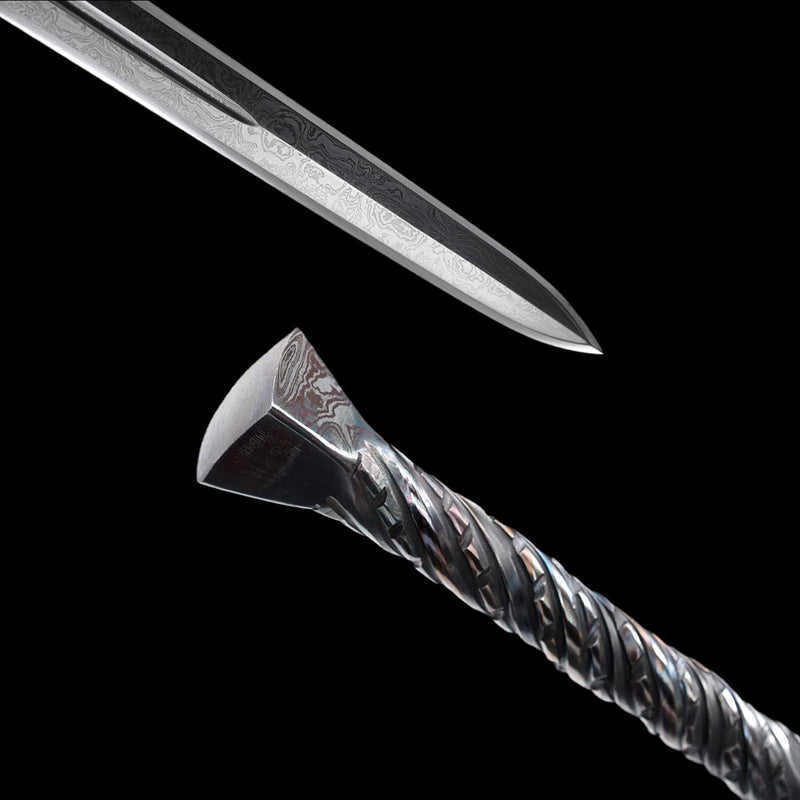 Hand Forged European Spear Sword – Folded Steel Full Tang 