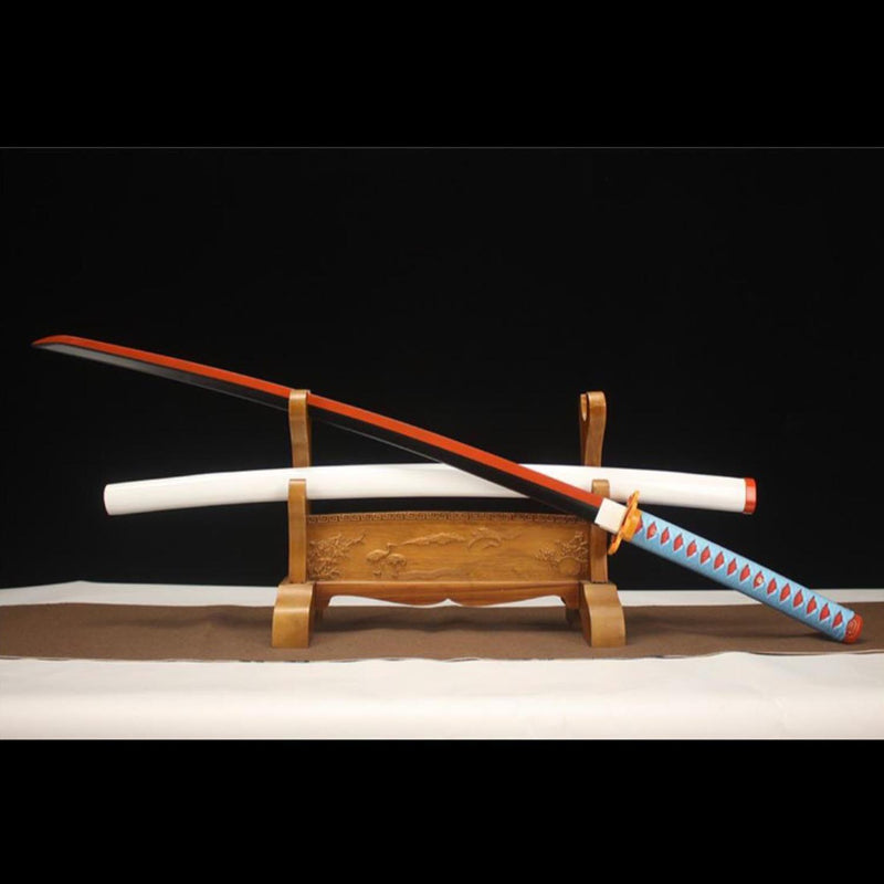 Demon Slayer Mitsuri Kanroji Nichirin Katana Handmade 1045 Steel Sword 