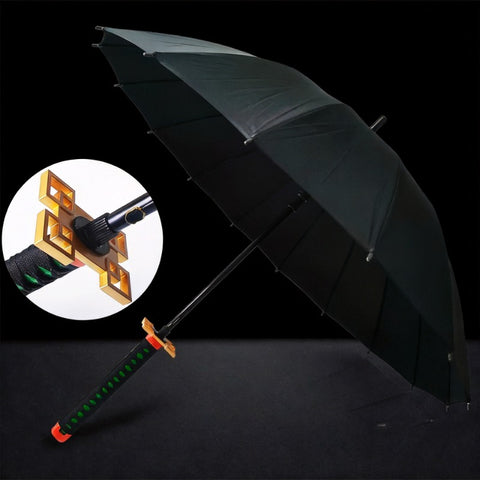 muichiro inspired umbrella close up fabric material durable waterproof canopy detail