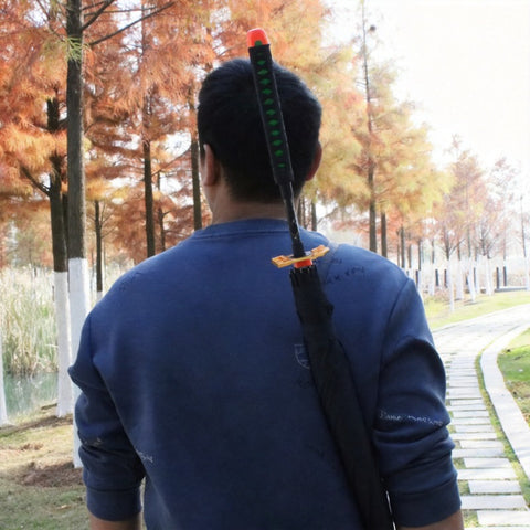 muichiro sword umbrella with carry sleeve portable anime katana umbrella easy transport
