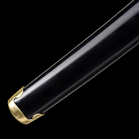 Saya end cap detail on Demon Slayer Giyuu Tomioka katana sword
