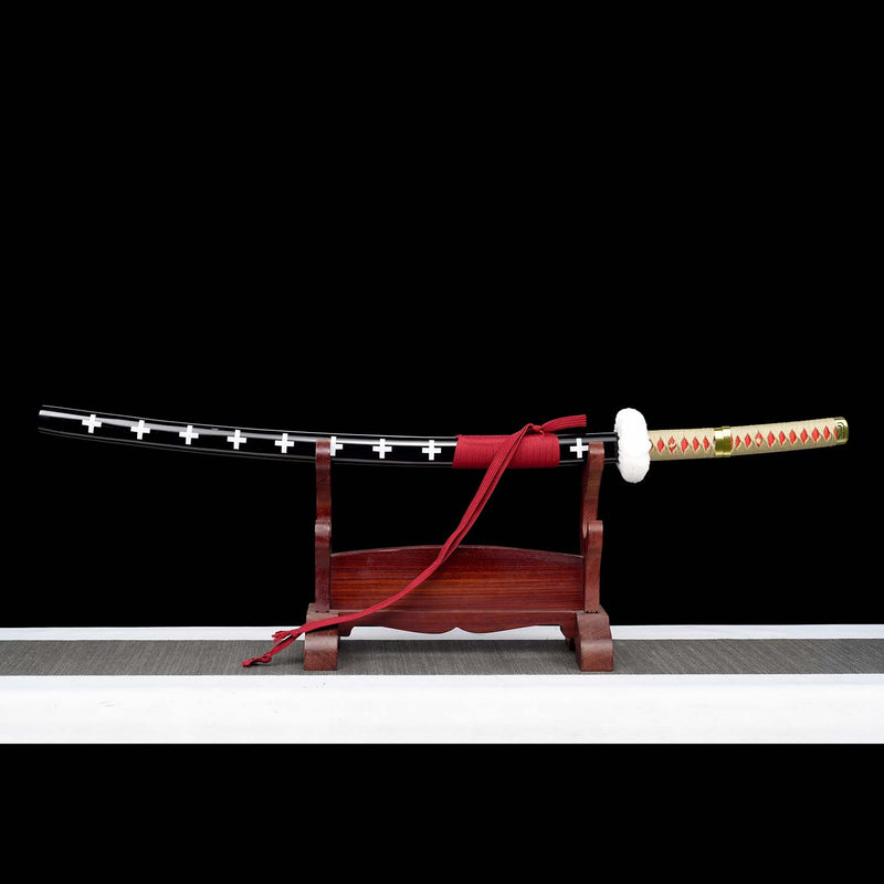 One Piece Trafalgar Law Kikoku-Schwert – Handgefertigtes Katana aus 1060er Kohlenstoffstahl 
