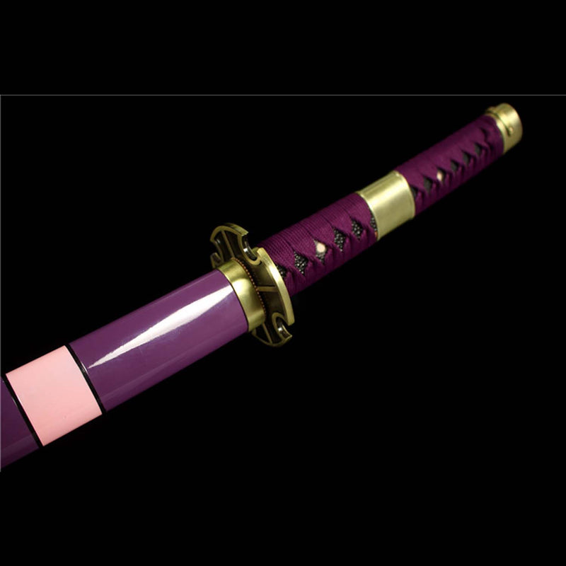 Einteiliges Nidai Kitetsu Katana-Schwert, handgefertigt, Anime-Samurai aus T10-Stahl 