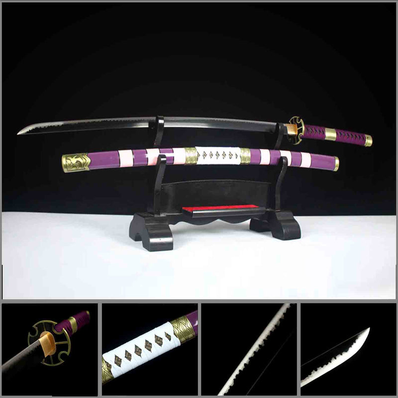 One Piece Nidai Kitetsu Katana Schwert – Handgefertigte Anime-Replik a 