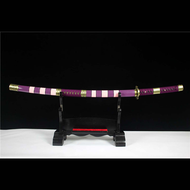 Einteiliges Nidai Kitetsu Katana-Schwert, handgefertigt, Anime-Samurai aus T10-Stahl 