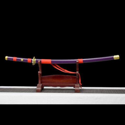 Collectible One Piece Zoro Enma Katana on display
