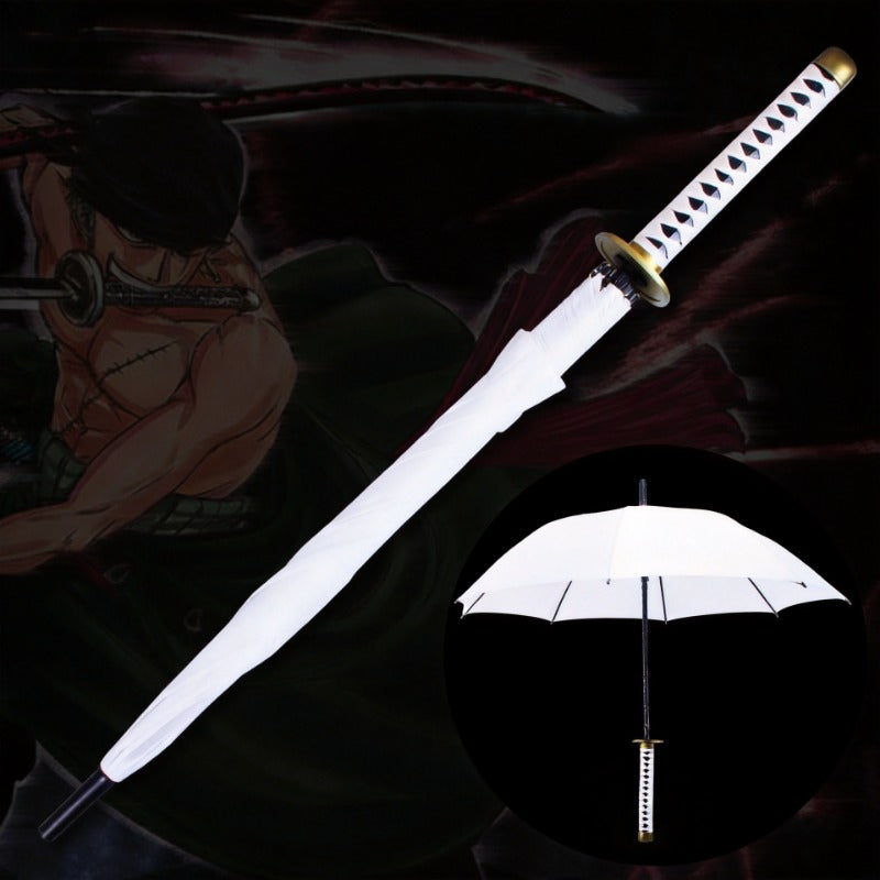 Onitetsu 2nd Gen White Sword Umbrella 16 Rib Detachable Katana 