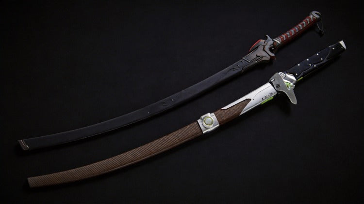 Overwatch Ryu Ichimonji Sword 1:1 Replica White Tiger Dragon 