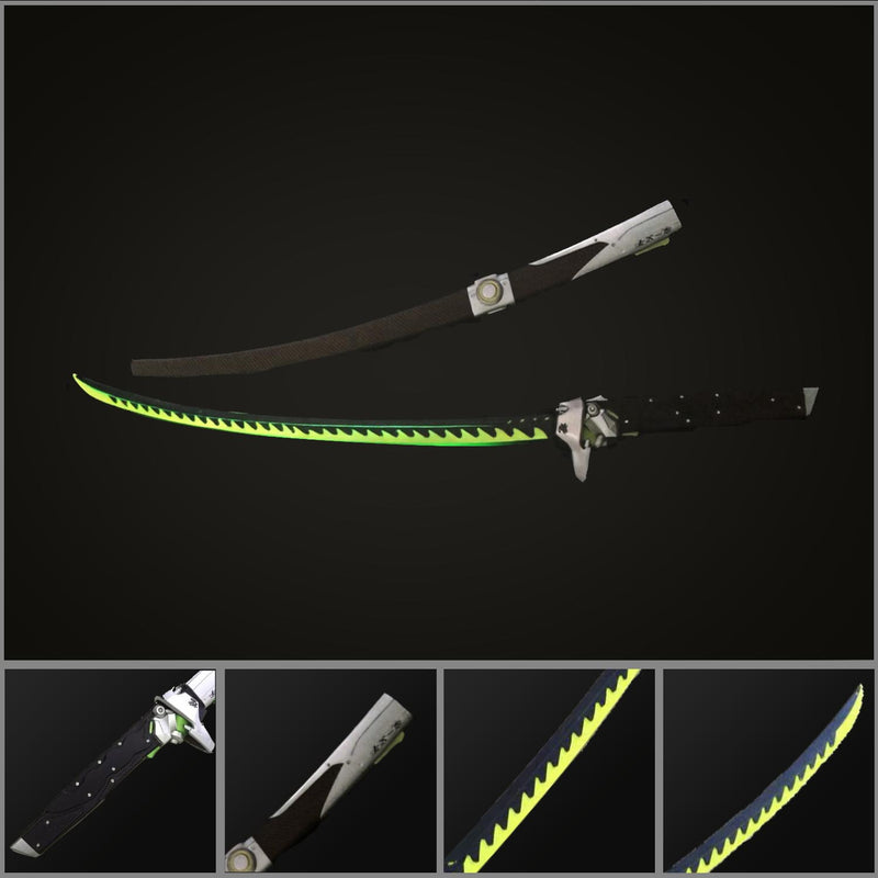 Overwatch Ryu Ichimonji Sword 1:1 Replica White Tiger Dragon 