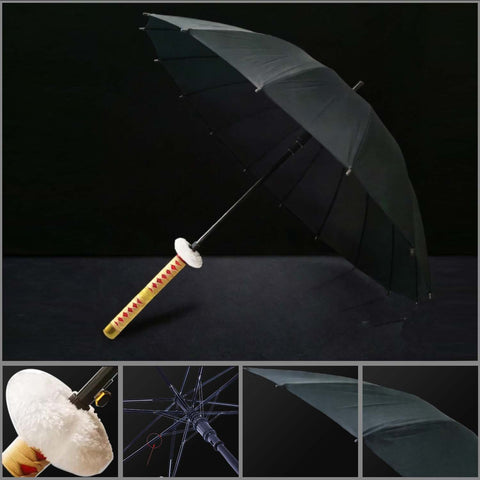 Red Handle Luo Black 16-Rib detachable anime sword umbrella front display