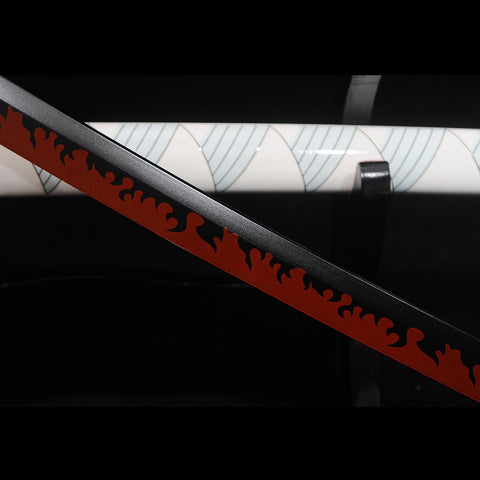 Hardwood saya finish of Rengoku Kyojuro Nichirin sword