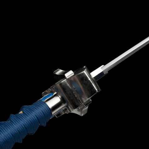 Rin Okumura katana handle hardwood tsuka genuine rayskin wrap detail