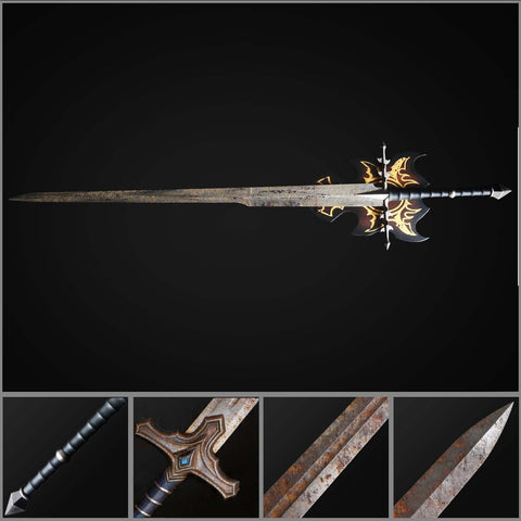 ringwraith sword 1:1 full metal replica front view lord of the rings