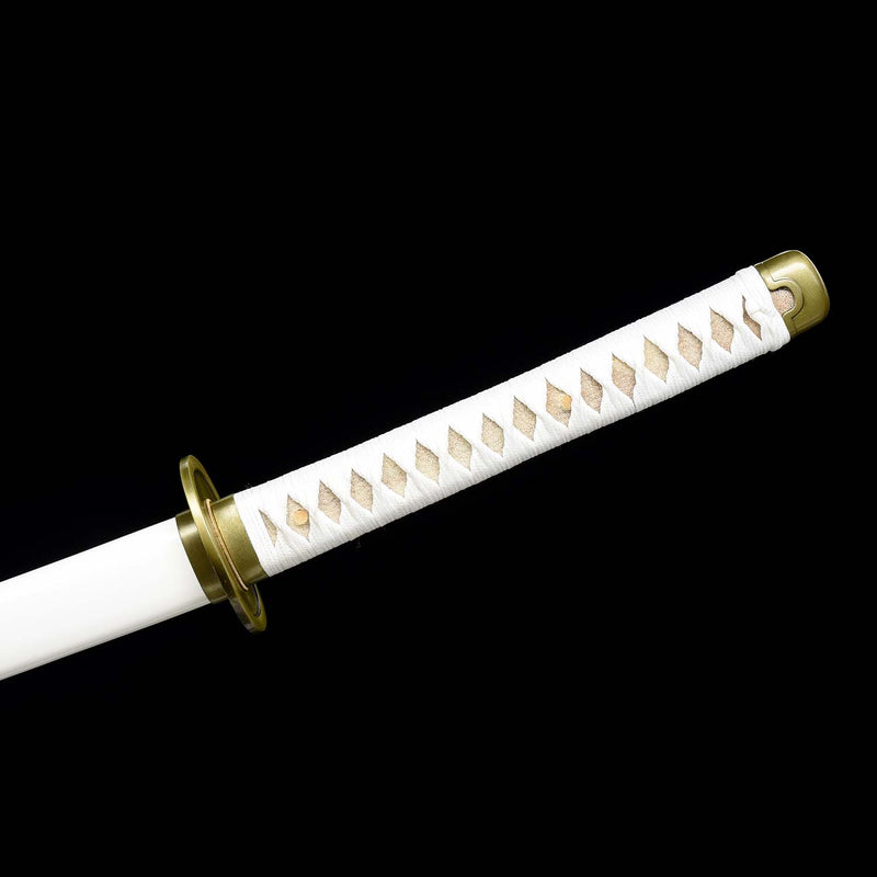 Einteiliges Roronoa Zoro Wado Ichimonji Katana – handgeschmiedeter 1095er Stahl 