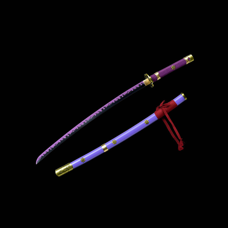 Roronoa Zoro Enma Katana Sword One Piece Purple Blade 1095 Steel 