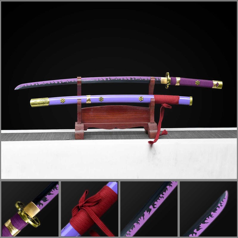 Roronoa Zoro Enma Katana Sword One Piece Purple Blade 1095 Steel 