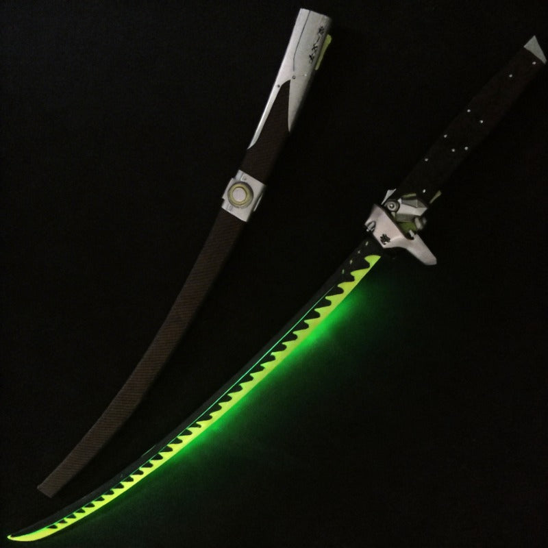 Overwatch Ryu Ichimonji Sword 1:1 Replica White Tiger Dragon 
