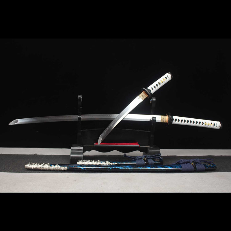 Ghost of Tsushima Katana- und Tanto-Schwertset, handgefertigte T10 Samurai-Replika 