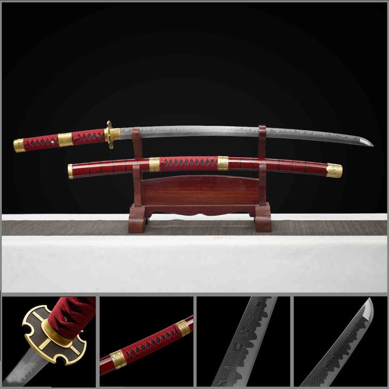 Sandai Kitetsu Roronoa Zoro Einteiliges Schwert – Handgeschmiedetes, kampfbereites Katana 