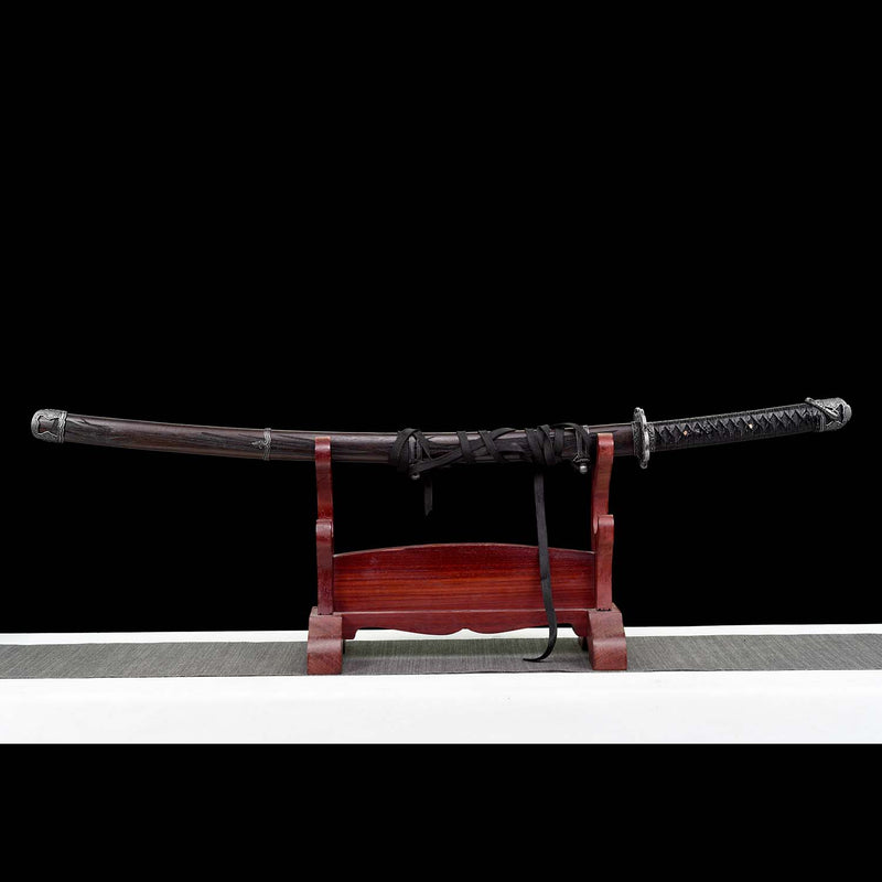 Sekiro Violet Undead Cut Katana, handgefertigtes japanisches Samurai-Schwert mit durchgehendem Erl 