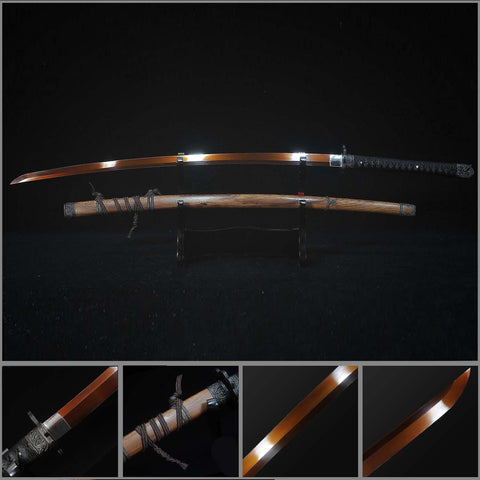 Handgeschmiedete Replik des roten Untoten-Katana-Schwertes aus Sekiro: Shadows Die Twice
