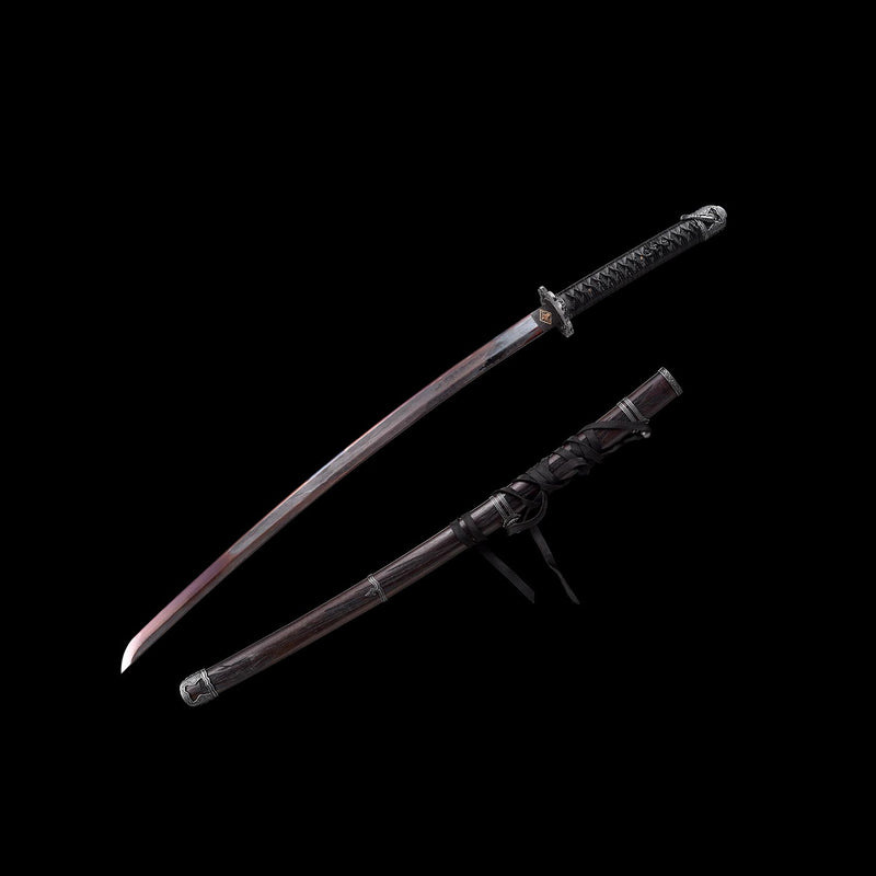 Sekiro Violet Undead Cut Katana, handgefertigtes japanisches Samurai-Schwert mit durchgehendem Erl 