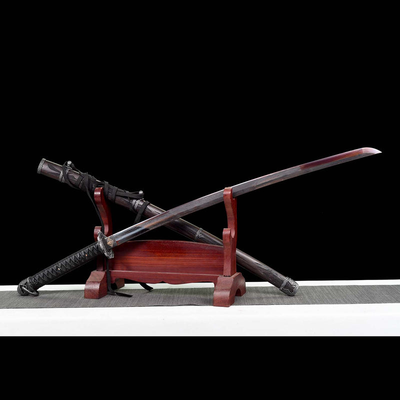 Sekiro Violet Undead Cut Katana, handgefertigtes japanisches Samurai-Schwert mit durchgehendem Erl 