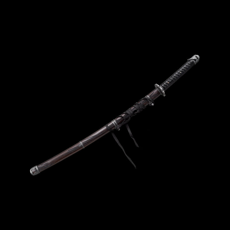 Sekiro Violet Undead Cut Katana, handgefertigtes japanisches Samurai-Schwert mit durchgehendem Erl 