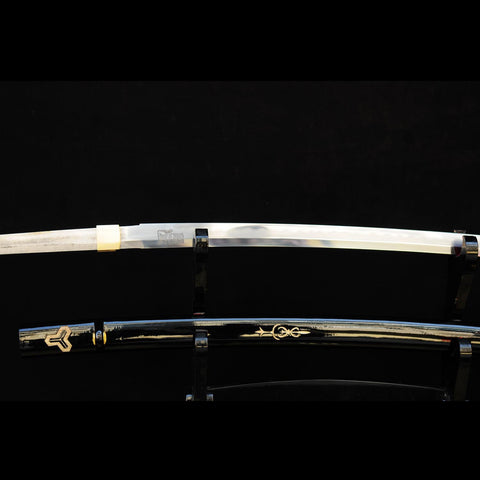 Shihozume laminated Kill Bill katana with 1095 steel folded steel and iron core