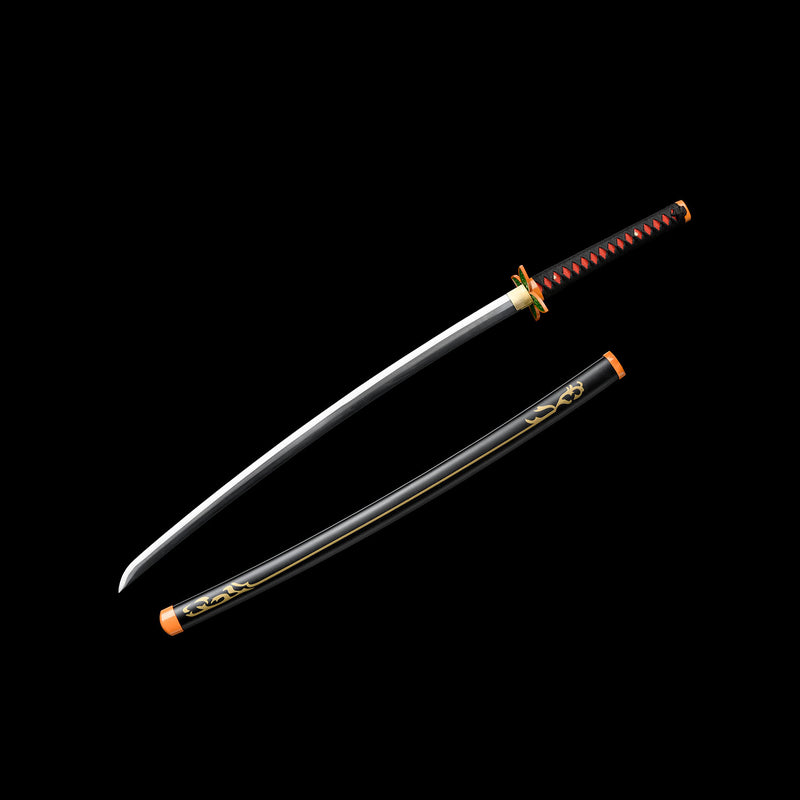 Shinobu Kocho Nichirin Katana Handgefertigtes Dämonentöterschwert aus 1095 Kohlenstoffstahl 