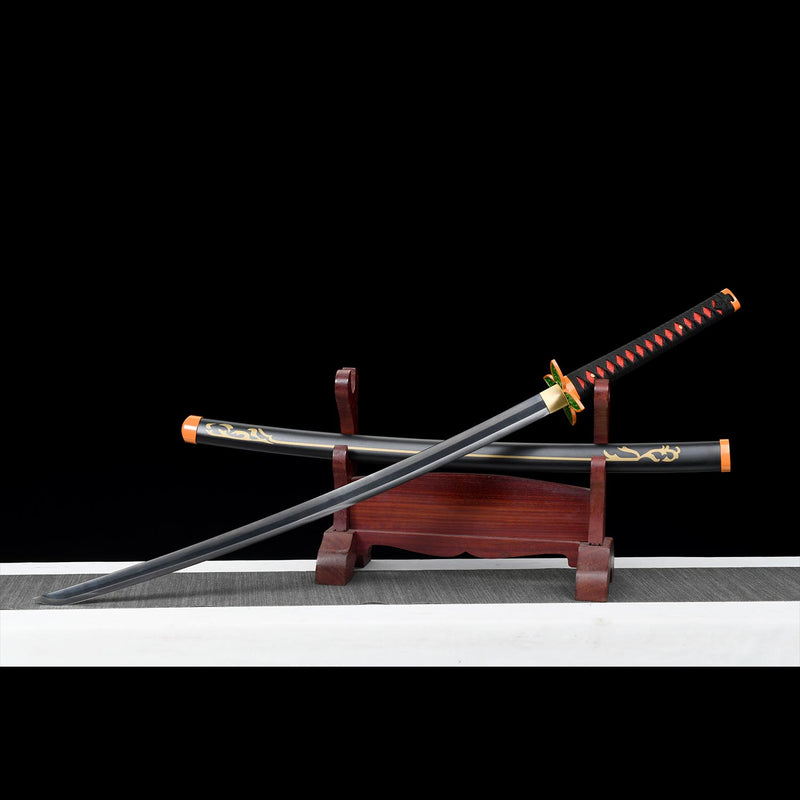 Shinobu Kocho Nichirin Katana Handgefertigtes Dämonentöterschwert aus 1095 Kohlenstoffstahl 