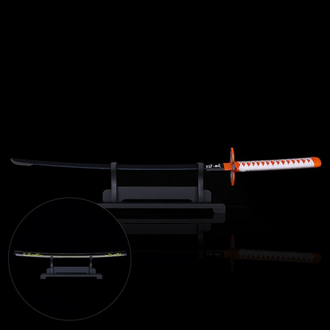 Shinobu Kocho Nichirin sword replica with black gold saya from Demon Slayer