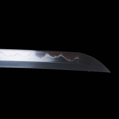 Shusui katana kissaki tip detail folded steel Japanese sword