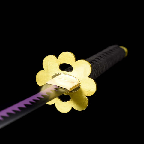 flaming pattern tsuba Roronoa Zoro Shusui katana