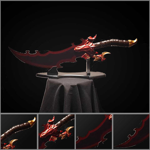 solo leveling demon king dagger head dragon fang 1:1 full metal replica full view cosplay weapon