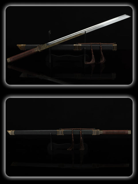 Zhan Shen Star Blade Tang Heng sword and matching scabbard
