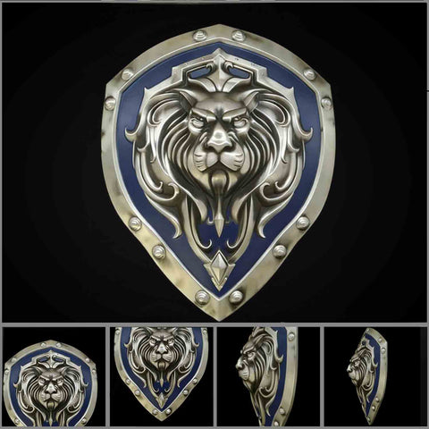 stormwind sword and lionheart shield cosplay set 1:1 metal replica
