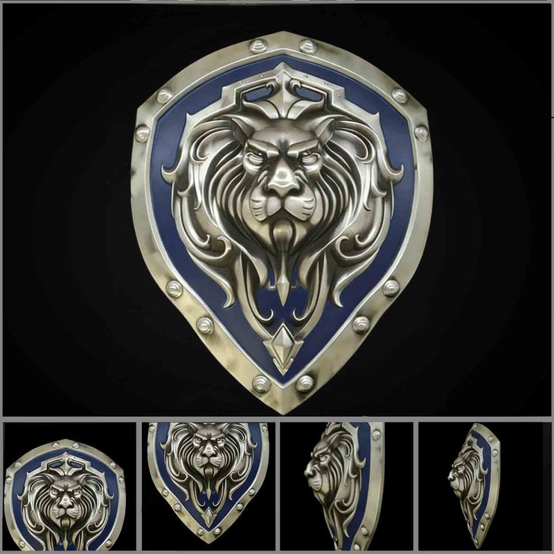 World of Warcraft Soldier Lionheart Shield & Stormwind Sword 1:1 Replica Set 