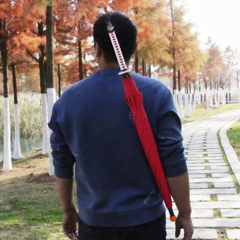 sword umbrella with carry sleeve portable storage anime cosplay umbrella set