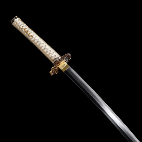 Polished T10 high carbon steel blade with defined yokote
